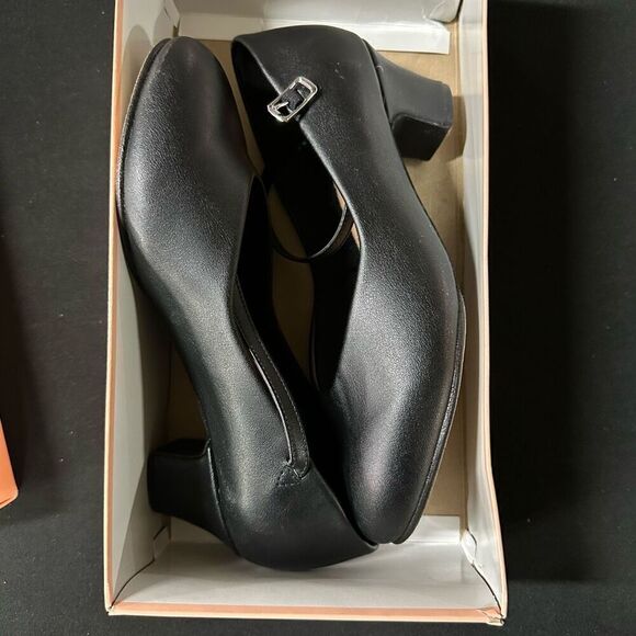 New Bloch Dance Broadway Lo Black Leather Mary Jane Heels 7.5 - Picture 1 of 7